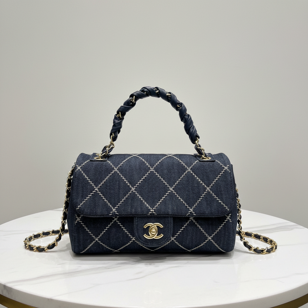 Chanel Jumbo Denim Flap Bag - Stüdyo Çekimi